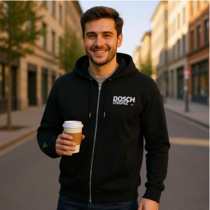 minimal logo embroidery – unisex zip hoodie – cozy, stylish design, sustainable minimal logo embroidery – unisex zip hoodie – cozy, stylish design, sustainable