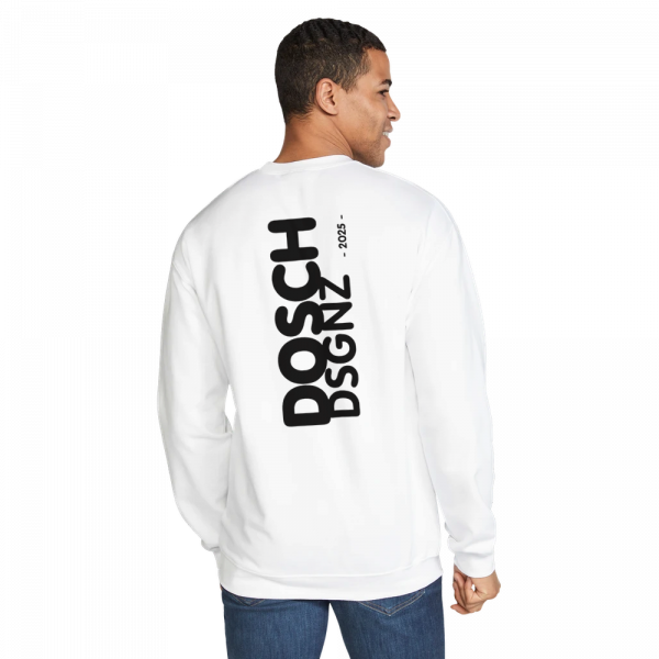 vibrant d fleece pullover – cozy, round neck sweatshirt, sustainable